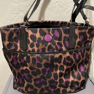 Coach leopard print purse